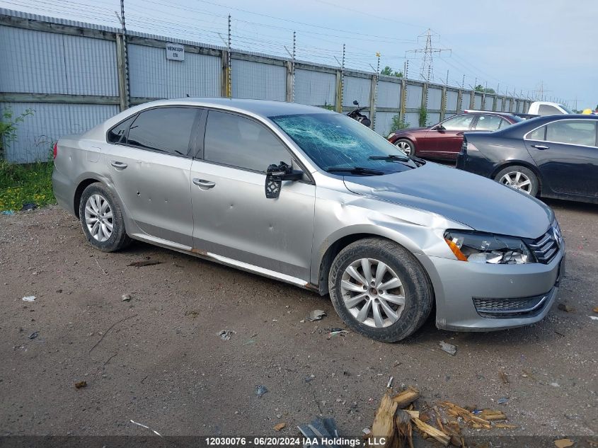 2013 Volkswagen Passat VIN: 1VWAH7A34DC008117 Lot: 12030076