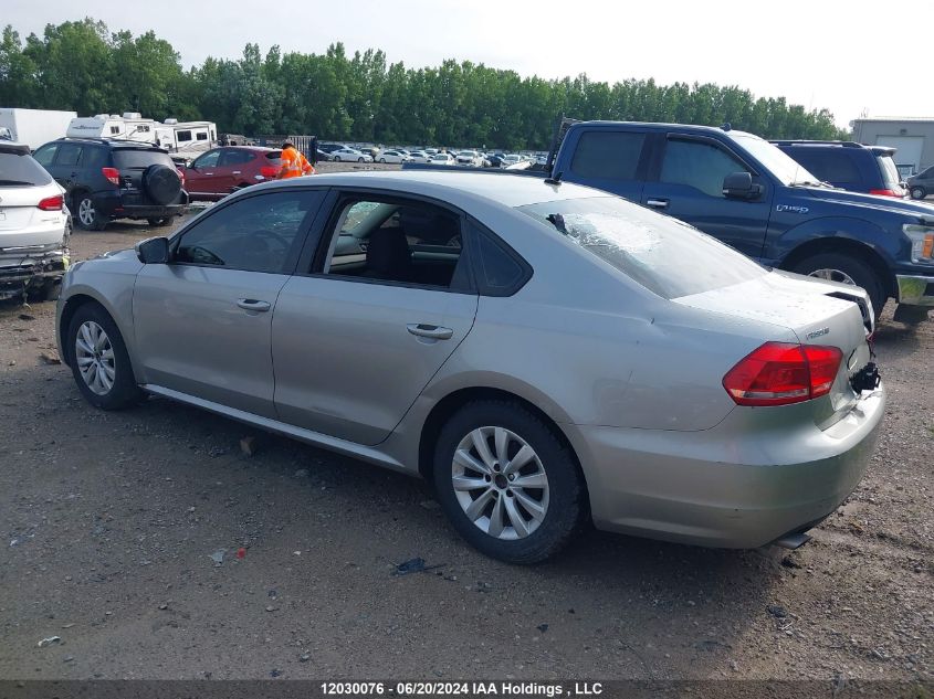 2013 Volkswagen Passat VIN: 1VWAH7A34DC008117 Lot: 12030076