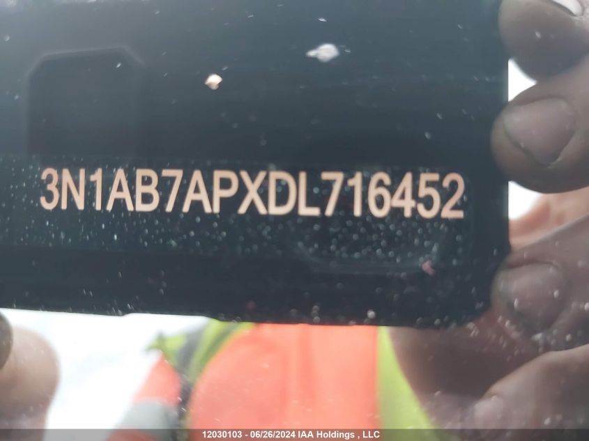 2013 Nissan Sentra VIN: 3N1AB7APXDL716452 Lot: 12030103