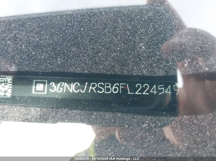 2015 Chevrolet Trax 1Lt VIN: 3GNCJRSB6FL224549 Lot: 12030279