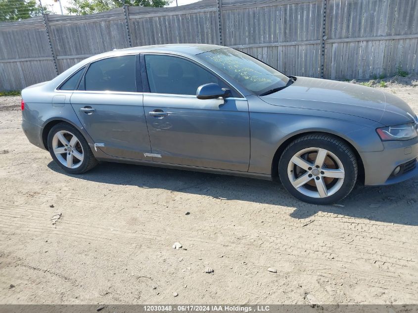 2012 Audi A4 VIN: WAUFFCFL9CA117146 Lot: 12030348