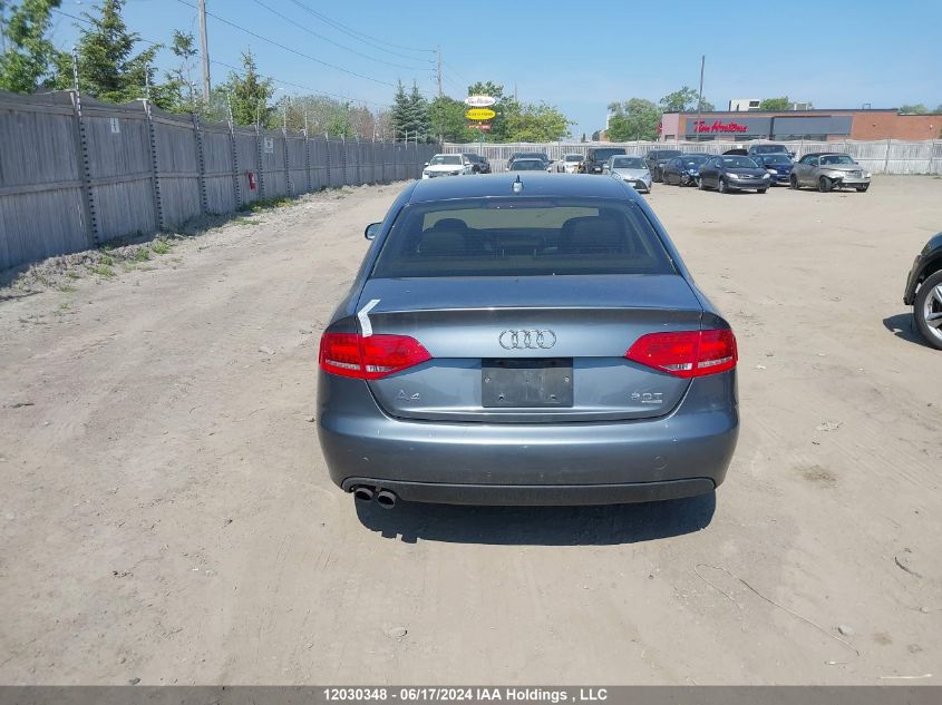 2012 Audi A4 VIN: WAUFFCFL9CA117146 Lot: 12030348