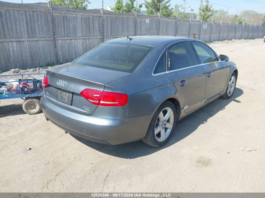 2012 Audi A4 VIN: WAUFFCFL9CA117146 Lot: 12030348