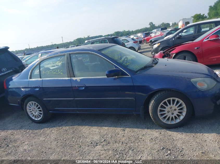 2001 Acura El VIN: 2HHES36631H006236 Lot: 12030454