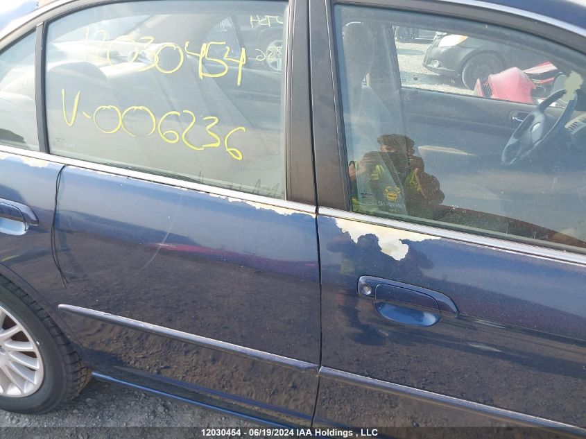 2001 Acura El VIN: 2HHES36631H006236 Lot: 12030454