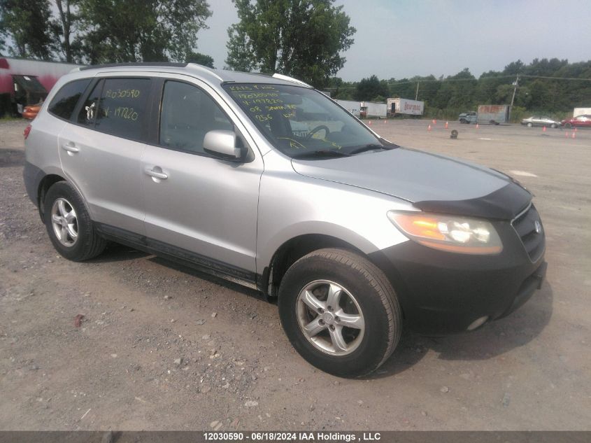 2008 Hyundai Santa Fe VIN: 5NMSG73E08H197820 Lot: 12030590