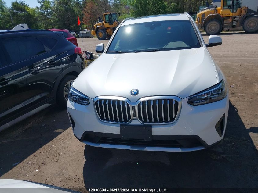 2023 BMW X3 VIN: 5UX53DP04P9S39677 Lot: 12030594