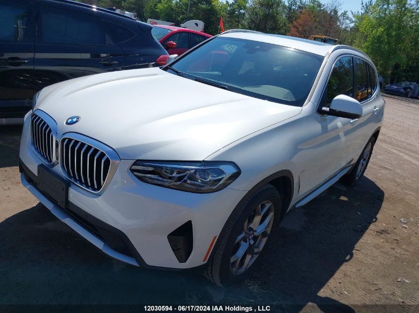 2023 BMW X3 VIN: 5UX53DP04P9S39677 Lot: 12030594