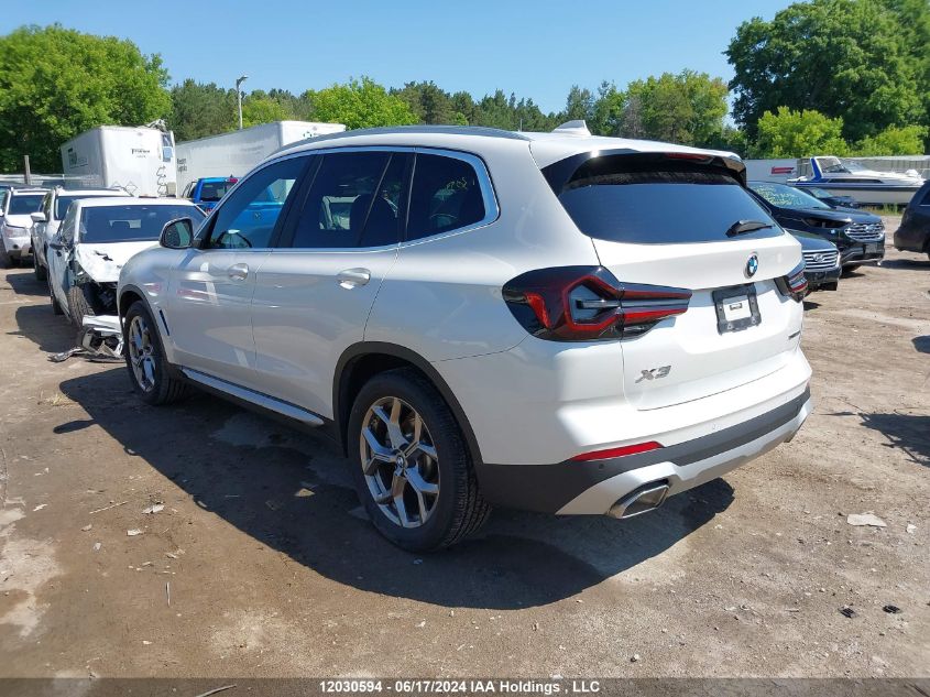 2023 BMW X3 VIN: 5UX53DP04P9S39677 Lot: 12030594