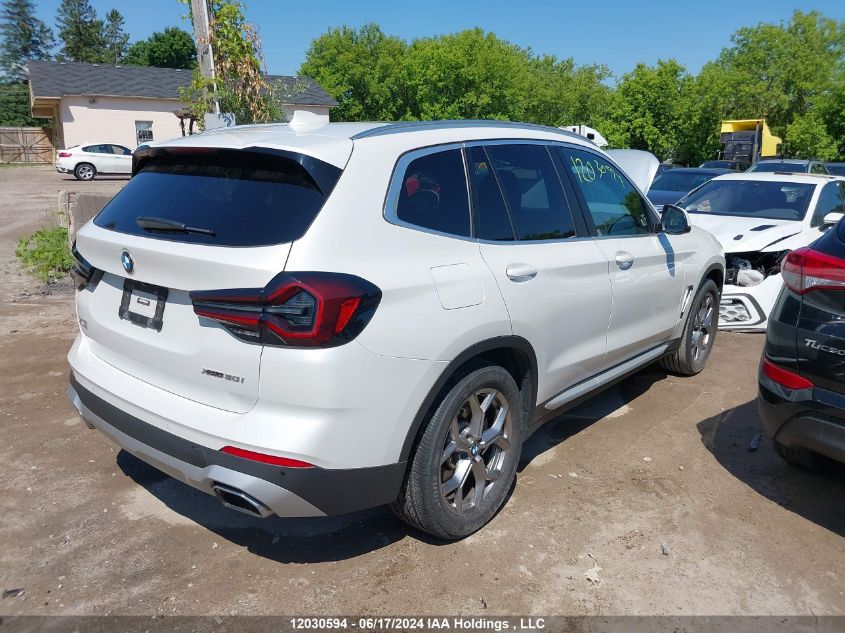 2023 BMW X3 VIN: 5UX53DP04P9S39677 Lot: 12030594