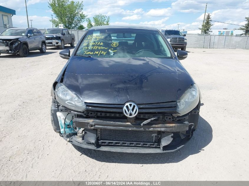 2010 Volkswagen Golf VIN: WVWBA7AJ3AW380732 Lot: 12030607