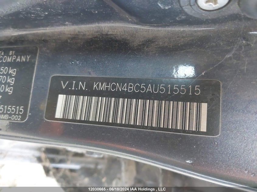 2010 Hyundai Accent Gls VIN: KMHCN4BC5AU515515 Lot: 12030665