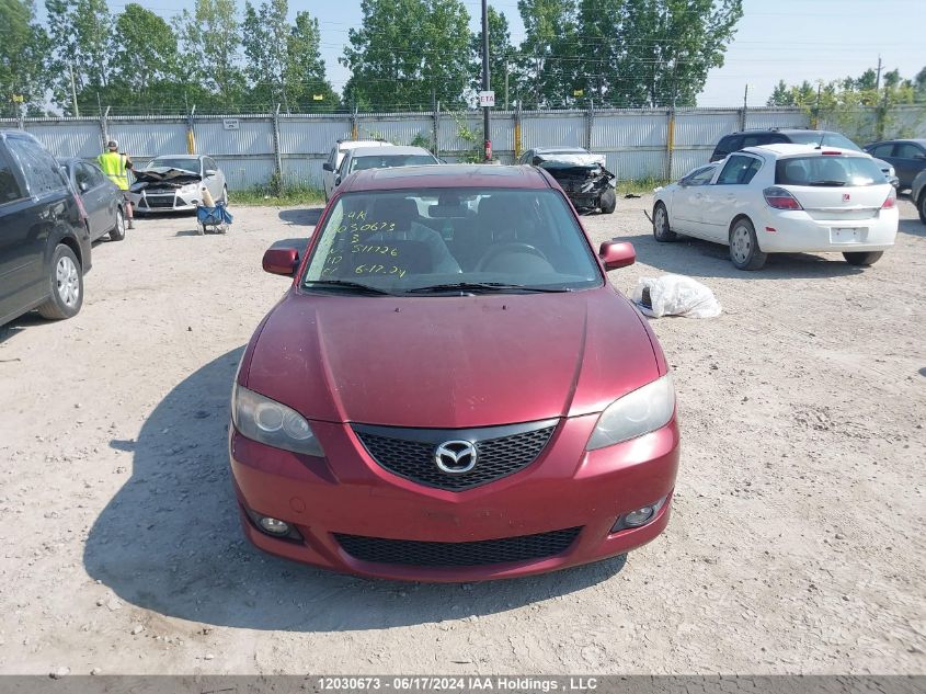 2006 Mazda 3 I VIN: JM1BK12F661511726 Lot: 12030673