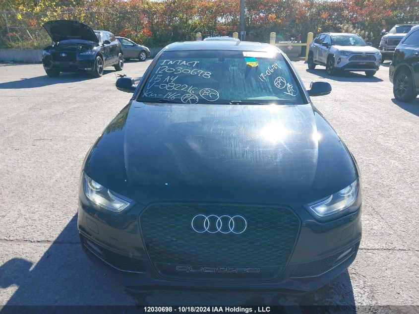 2015 Audi A4 VIN: WAUFFCFL8FA082216 Lot: 12030698