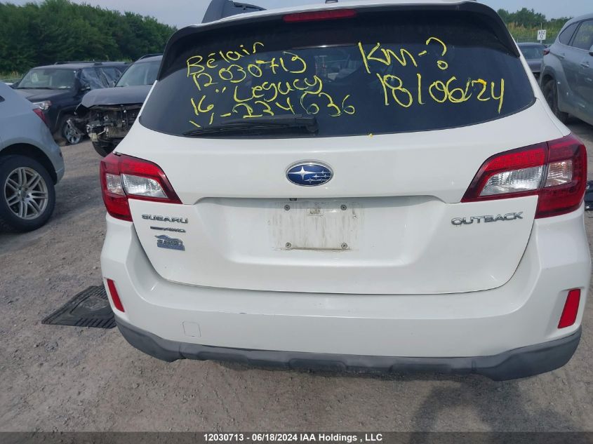 2016 Subaru Legacy Outback VIN: 4S4BSCDC0G3234636 Lot: 12030713