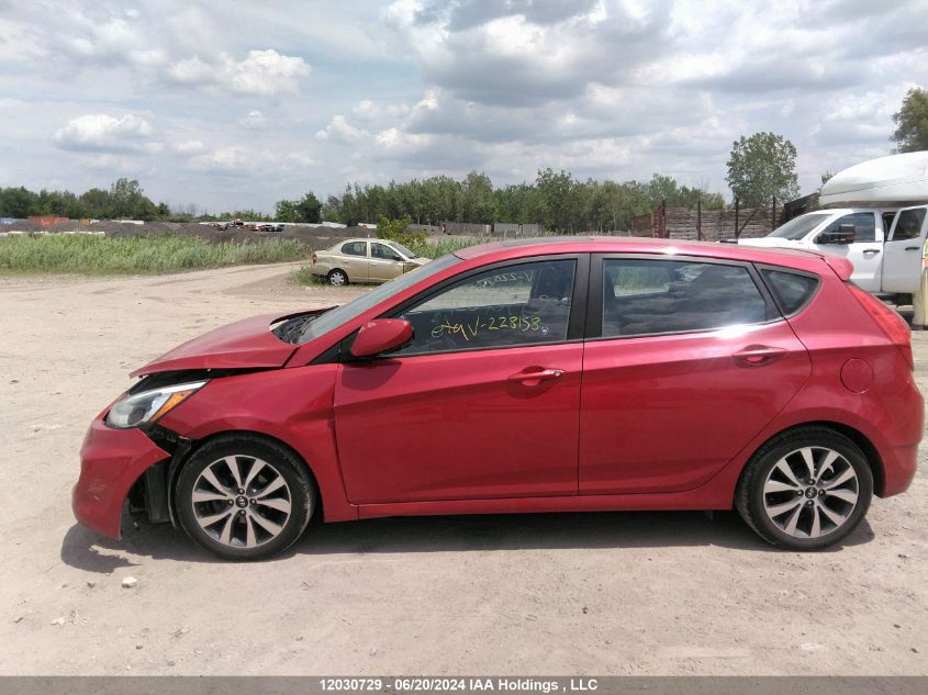 2015 Hyundai Accent VIN: KMHCT5AEXFU228158 Lot: 12030729