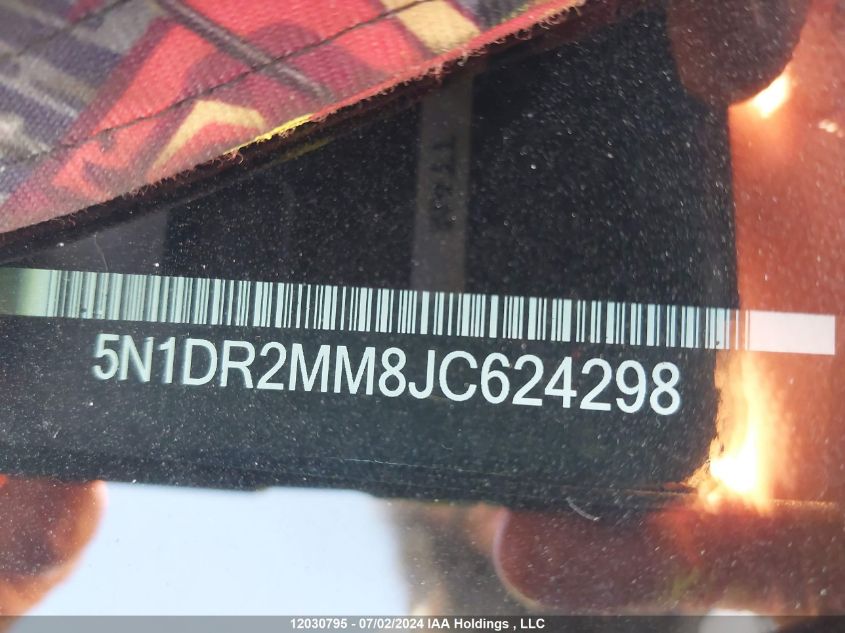 2018 Nissan Pathfinder VIN: 5N1DR2MM8JC624298 Lot: 12030795