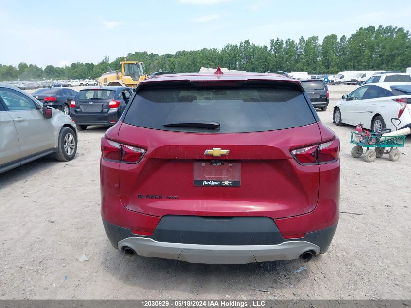 2020 Chevrolet Blazer 3Lt VIN: 3GNKBJRSTLS643494 Lot: 12030929