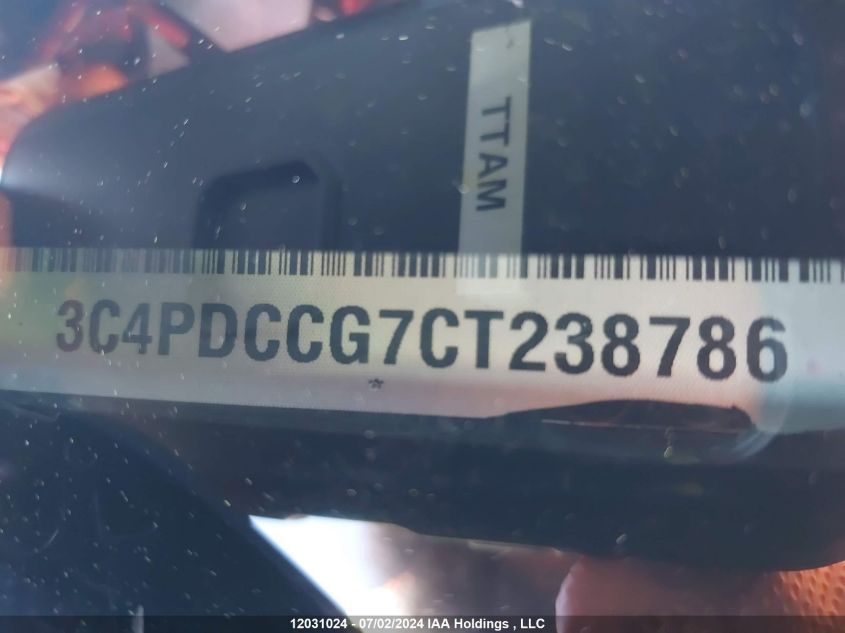 2012 Dodge Journey Sxt Crew VIN: 3C4PDCCG7CT238786 Lot: 12031024