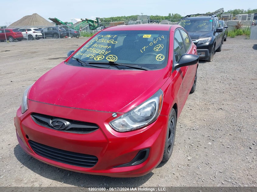 2012 Hyundai Accent VIN: KMHCT4AE1CU056284 Lot: 12031080