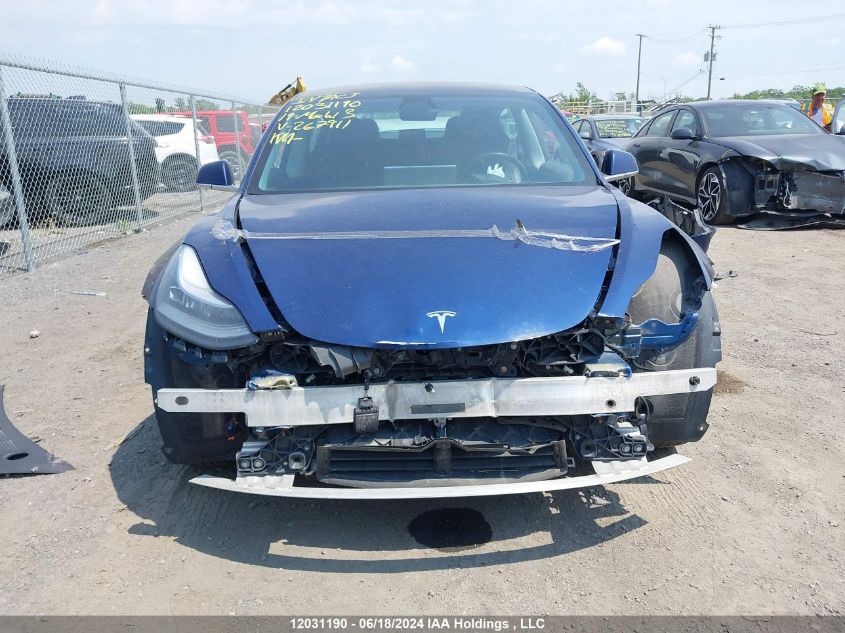 2019 Tesla Model 3 VIN: 5YJ3E1EBXKF267911 Lot: 12031190