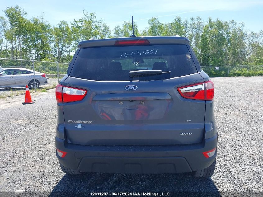 2018 Ford Ecosport Se VIN: MAJ6P1UL2JC227535 Lot: 12031207