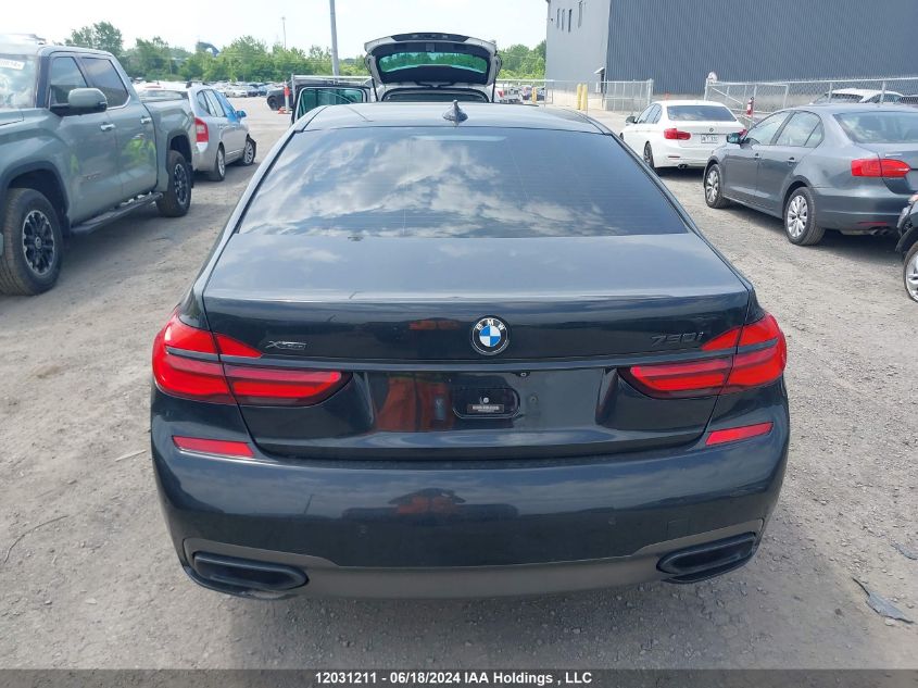 2016 BMW 750 Xi VIN: WBA7B0C53GG526735 Lot: 12031211