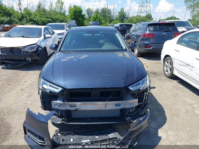 2018 Audi A4 Sedan VIN: WAUCNAF44JN018159 Lot: 12031228
