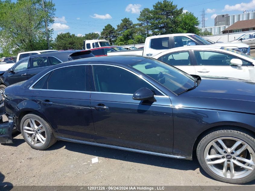 2018 Audi A4 Sedan VIN: WAUCNAF44JN018159 Lot: 12031228