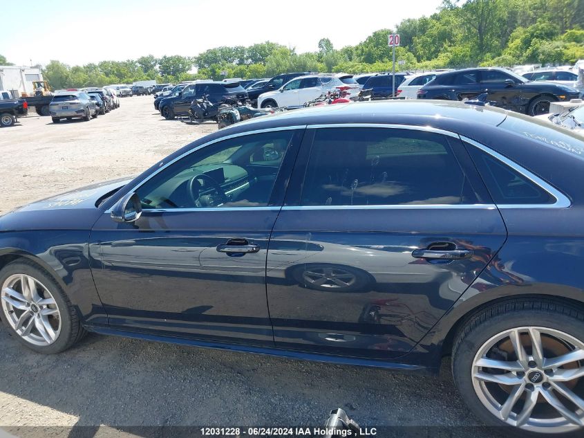 2018 Audi A4 Sedan VIN: WAUCNAF44JN018159 Lot: 12031228