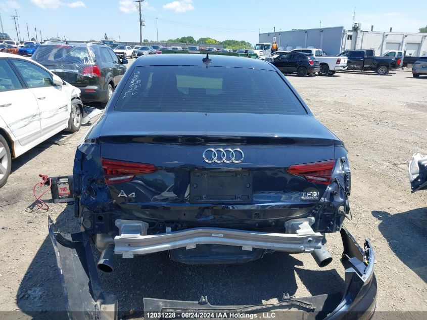 2018 Audi A4 Sedan VIN: WAUCNAF44JN018159 Lot: 12031228