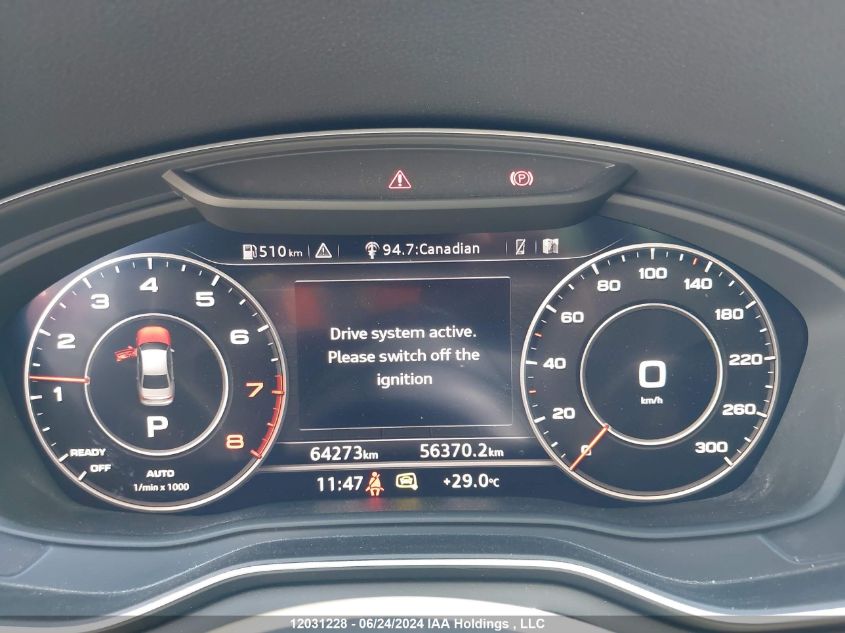 2018 Audi A4 Sedan VIN: WAUCNAF44JN018159 Lot: 12031228