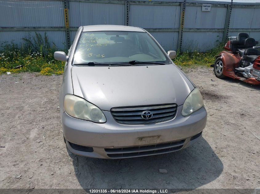 2003 Toyota Corolla Ce/Le/Sport VIN: 2T1BR32E03C741557 Lot: 12031335