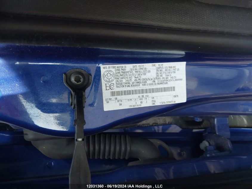 2012 Ford Focus Se VIN: 1FAHP3K23CL369068 Lot: 12031360