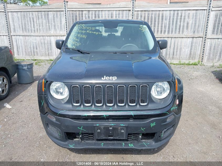 2015 Jeep Renegade Sport VIN: ZACCJBATXFPC28881 Lot: 12031405