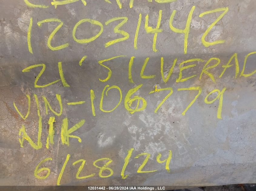 2021 Chevrolet Silverado 1500 VIN: 1GCUYEET9MZ106779 Lot: 12031442