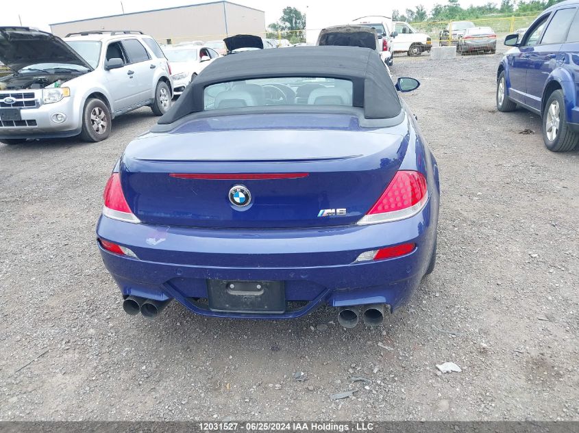 2007 BMW M6 VIN: WBSEK93567CY78402 Lot: 12031527