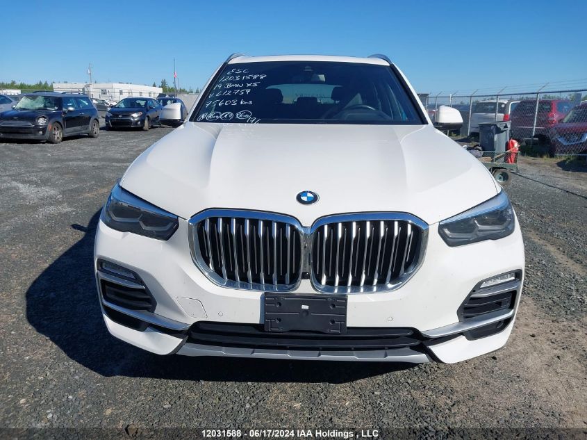 2019 BMW X5 xDrive40I VIN: 5UXCR6C51KLL12759 Lot: 12031588