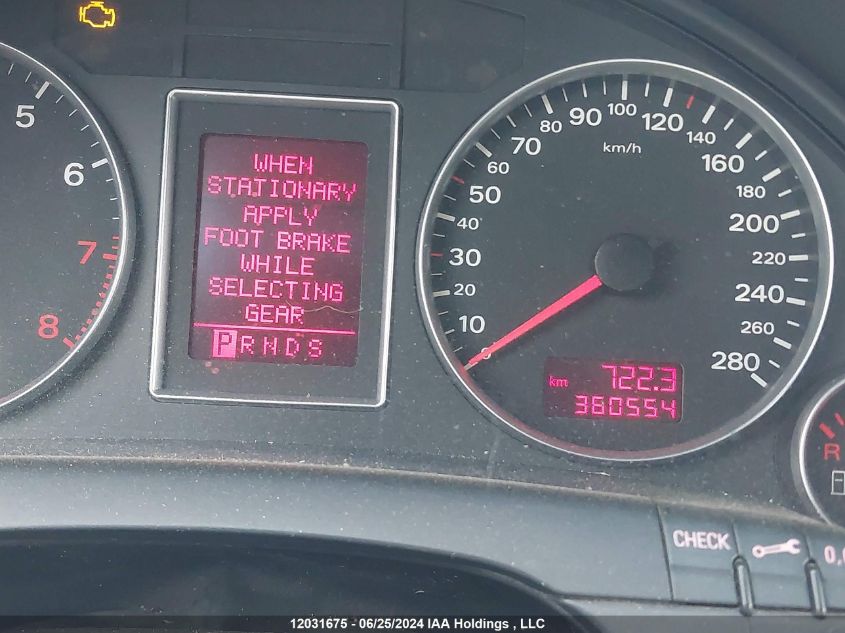 2007 Audi A4 VIN: WAUDH78E37A246609 Lot: 12031675