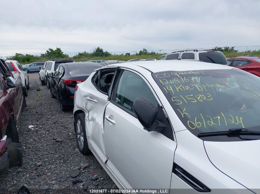 2014 Kia Optima VIN: KNAGN4A70E5515803 Lot: 12031677