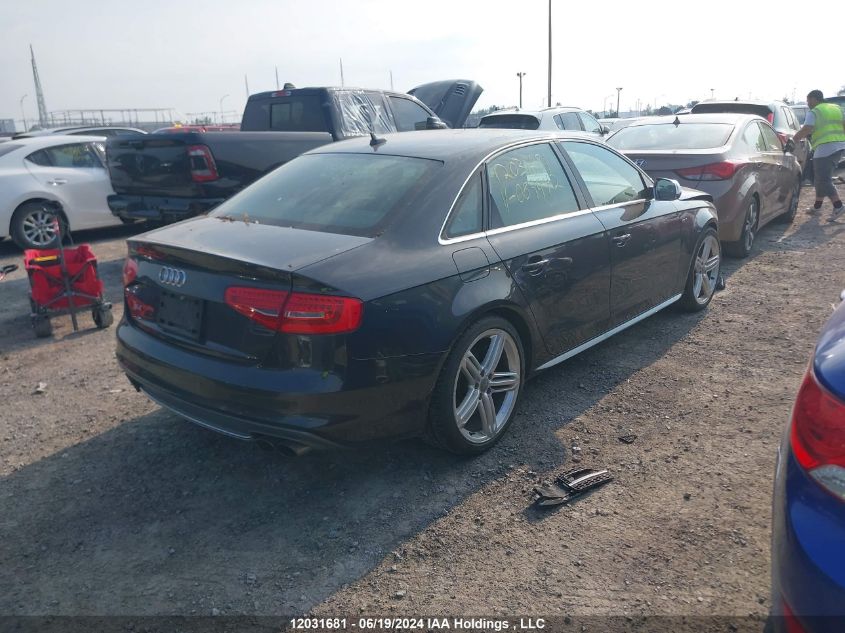 2014 Audi S4 VIN: WAUFGCFL1EA089942 Lot: 12031681