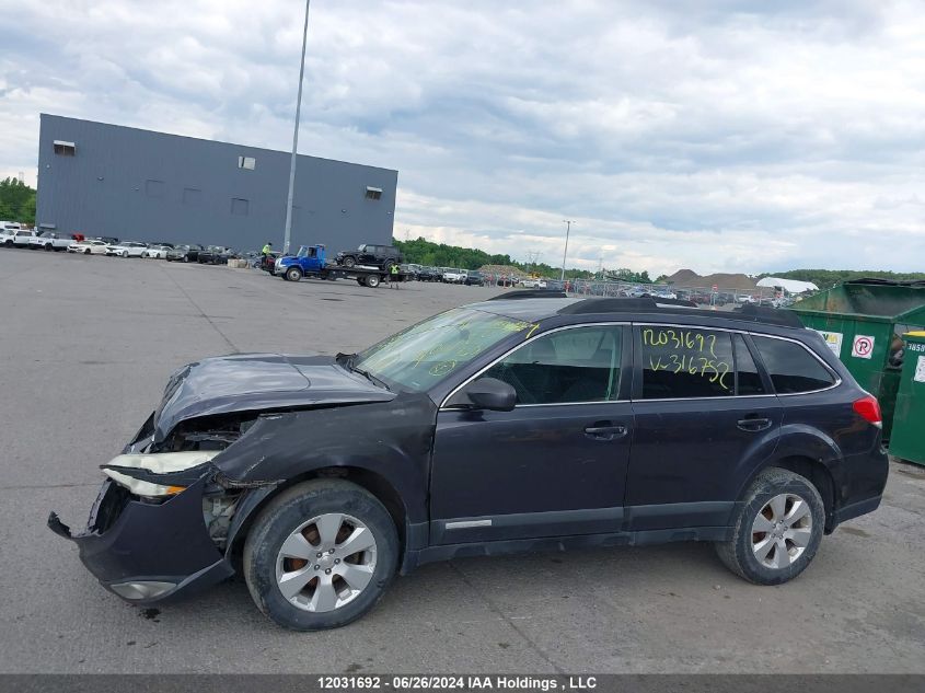 2010 Subaru Legacy Outback VIN: 4S4BRHBC3A3316752 Lot: 12031692