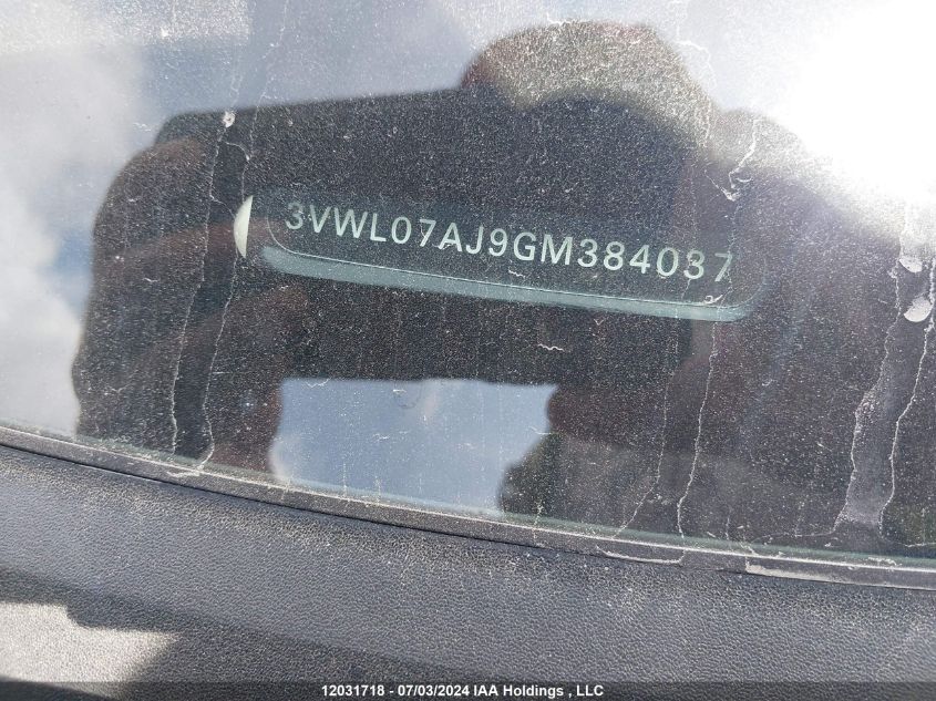 2016 Volkswagen Jetta Sedan VIN: 3VWL07AJ9GM384037 Lot: 12031718