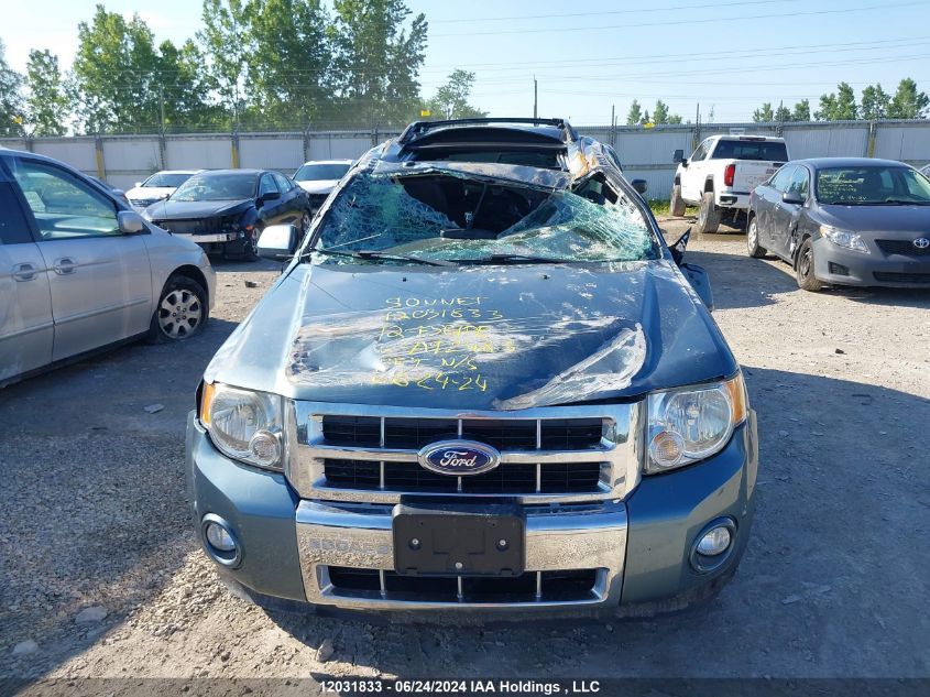 2012 Ford Escape Limited VIN: 1FMCU9E79CKA92483 Lot: 12031833