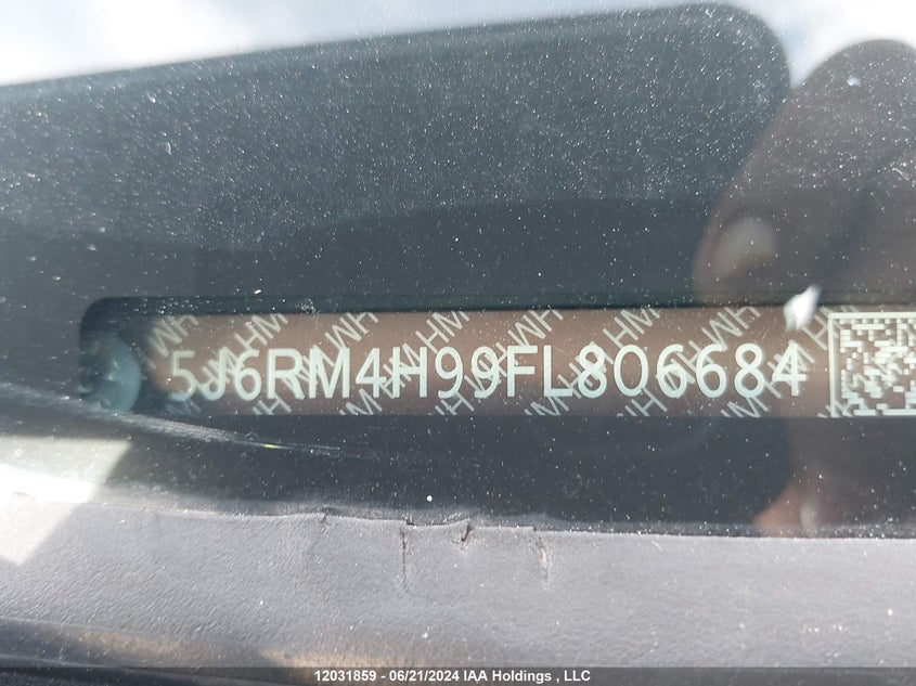 2015 Honda Cr-V VIN: 5J6RM4H99FL806684 Lot: 12031859