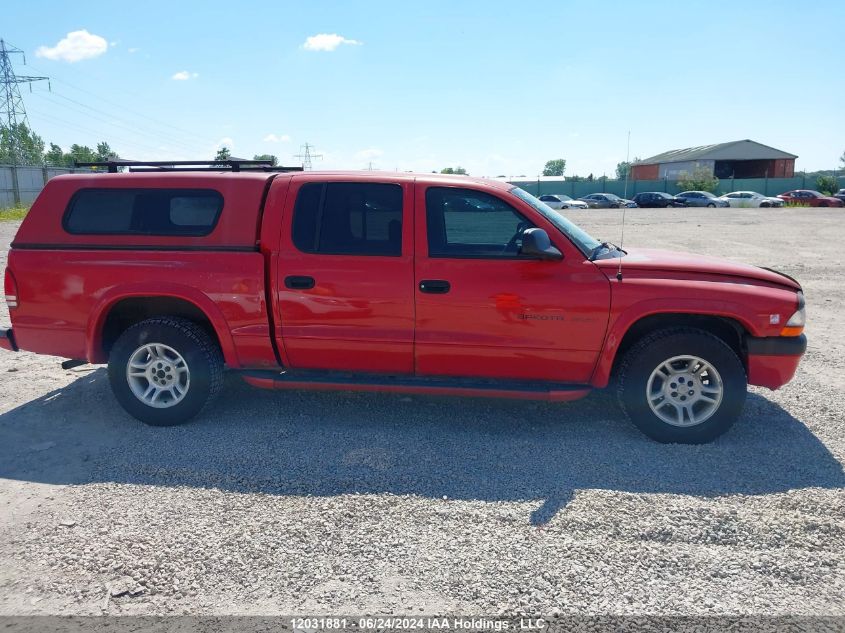 2002 Dodge Dakota VIN: 1B7HL38NX2S699656 Lot: 12031881