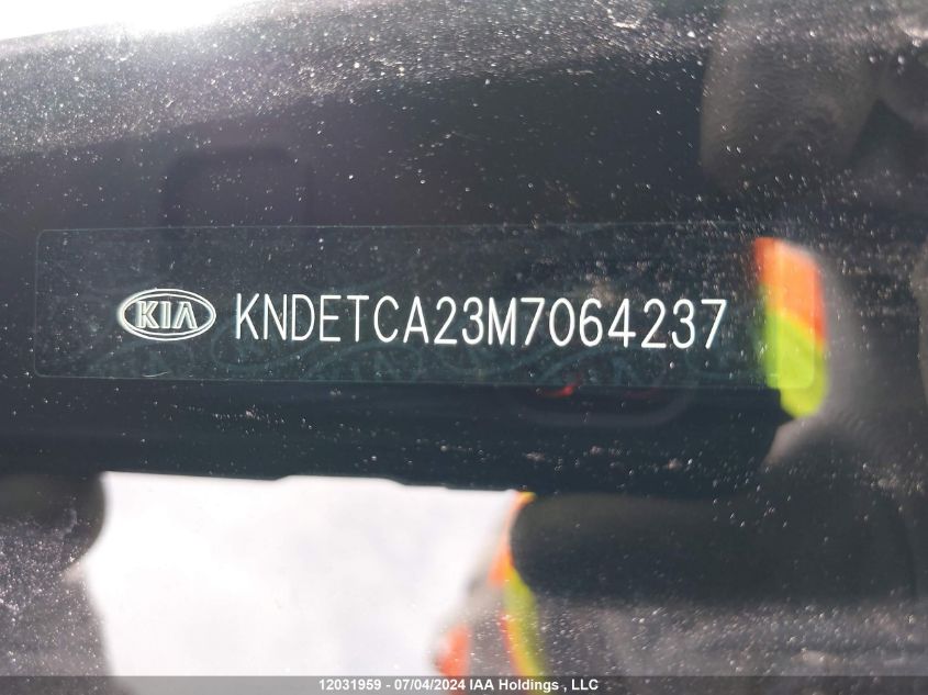 2021 Kia Seltos VIN: KNDETCA23M7064237 Lot: 12031959