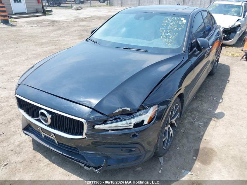 2019 Volvo S60 T6 Momentum VIN: 7JRA22TK4KG007357 Lot: 12031985