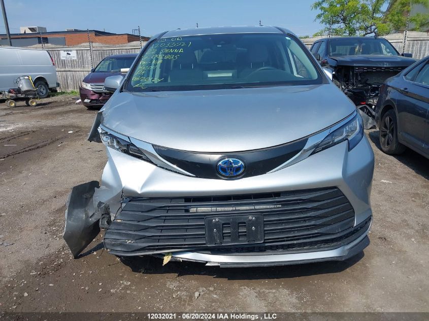 2022 Toyota Sienna Le 8-Passenger/Xle 8-Passenger/Xse 7-Passenger VIN: 5TDGRKEC8NS092885 Lot: 12032021