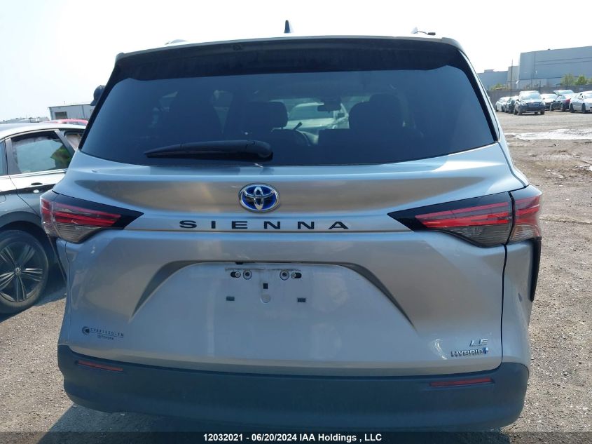2022 Toyota Sienna Le 8-Passenger/Xle 8-Passenger/Xse 7-Passenger VIN: 5TDGRKEC8NS092885 Lot: 12032021